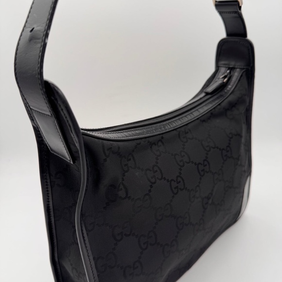 GUCCI Nylon Monogram Shoulder Bag Black - Picture 7 of 8